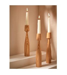 Porte-bougie en bois rustique fait main pour la décoration de table dans le salon, la chambre et pour les événements - Product Image 1