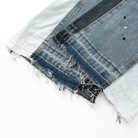 Pantalones vaqueros de moda para hombre, venta al por mayor, pantalones vaqueros ajustados para hombre, pantalones vaqueros azules elásticos de diseñador para hombre, servicio OEM personalizado 2025