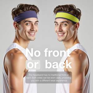 Bandeau de sport unisexe 100% coton antidérapant pour la course à pied, le cyclisme, le yoga, le tennis, la salle de sport - Protection professionnelle Bandeaux de sport - Product Image 5