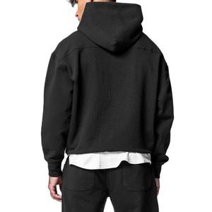 Conjunto personalizado de pantalones cortos con capucha para hombre, ropa de calle, sudaderas con capucha para correr, pantalones cortos de manga larga para hombre, chándales de dos piezas, chándal transpirable OEM - Product Image 4
