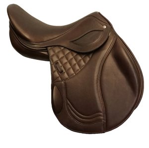 Selle de dressage pour cheval en cuir brun anglais professionnelle, arbre en bois, personnalisable, qualité supérieure, durable, accessoires équestres - Product Image 2