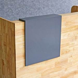 BLT68016 Mostrador de Recepción de Madera de Caucho Natural de 1.4m con Cajones, Diseño Moderno y Minimalista, Durable, para Oficina, Hotel, Escuela, Hospital - Product Image 4