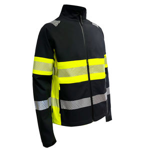 Chaquetas de alta visibilidad de poliéster 100% de alta calidad, ropa de trabajo reflectante resistente al fuego para uso en exteriores, seguridad vial - Product Image 3