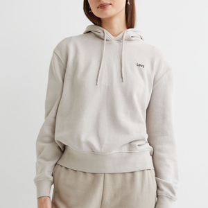 Sudaderas con capucha de gran tamaño de algodón con estampado de logotipo de lana pesado teñido liso con cremallera de alta calidad para invierno - Product Image 2