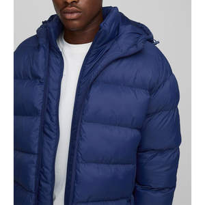 Nuevas Chaquetas para Hombre 2026, Elegantes y Cómodas, Color Azul, con Logotipo Personalizado, Chaqueta Acolchada Extra Grande, Chaqueta de Plumón Moderna para Invierno - Product Image 3