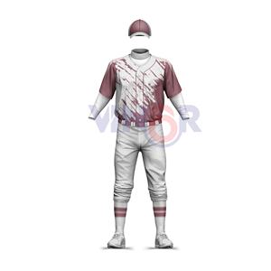 Meilleures ventes Maillot de baseball en polyester personnalisé Uniforme à demi-manches Vêtements de sport de style le plus récent Caractéristique respirante Conception OEM desservie - Product Image 3