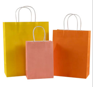 Custom Eco-Friendly Kraft Paper <b>Bags</b> <b>Gold</b> Foil Drip Recyclable Matte Aesthetic Coated Paper for Luxury Brand Supermarket - Product Image 5