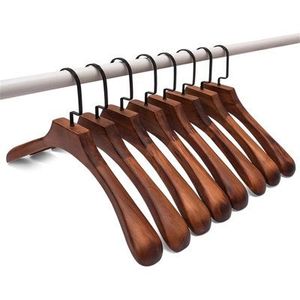 Handmade Solid <b>Wood</b> <b>Hanger</b> Durable Strong with Comfortable Handle for <b>Coat</b> Pant Suit Shirt in Wardrobe Bathroom Living Room - Product Image 5