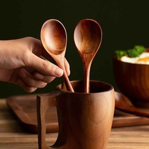 ช้อนซุปไม้ขนาดเล็กแบบใช้แล้วทิ้งทันสมัยลดราคาพิเศษสำหรับจัดเลี้ยงเด็ก แคมป์ปิ้ง และเครื่องครัว - Product Image 6