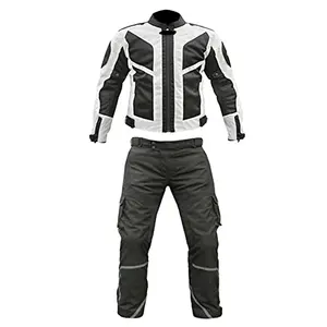 Traje de verão para motocicleta, terno jaqueta de motor, calças, armadura de proteção, malha respirável, roupa de corrida de motocicleta