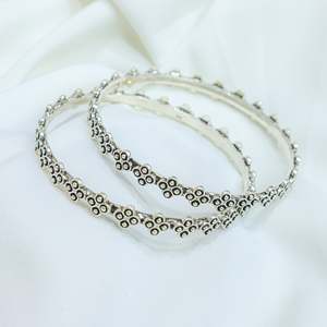 925 Silver Fine Bangle Moh <b>Flower</b> Design <b>Single</b> Piece - Product Image 4