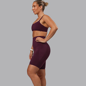 Pantalones cortos y sujetador de laca de cereza de calidad superior, conjuntos de mujer, secado rápido, transpirable, entrenamiento, gimnasio, conjunto de 2 piezas, playa, verano, conjunto de mujer - Product Image 2