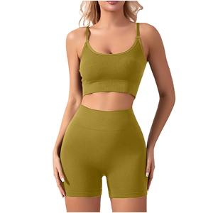 Ensemble de yoga fitness pour femmes, automne-hiver, sans couture, soutien-gorge doux, leggings, style streetwear, motif conçu pour la respirabilité et la flexibilité - Product Image 5