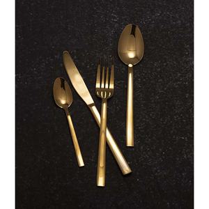 Ensemble de couverts en acier inoxydable à poignée demi-ronde en acier inoxydable poli argenté pour table de quatre pièces - Product Image 2