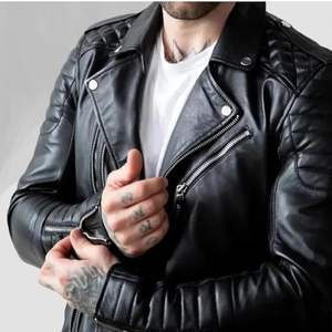 Veste en cuir polaire épaisse et chaude, manteau, vêtements d'extérieur d'hiver pour hommes, bombardier décontracté, vestes en cuir de motard - Product Image 5