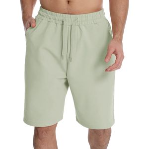 Wholesale Manufacturing <b>Men's</b> Fleece <b>Shorts</b> <b>Knee</b> <b>Length</b> Custom Printed Logo 3 Pocket Style Plus Size Elastic Waist <b>Men</b> Gym Wear - Product Image 4