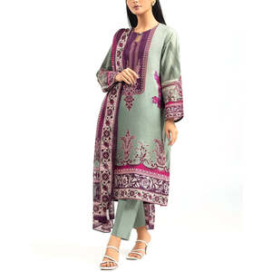 Shalwar Kameez de Algodón y Seda de Alta Calidad, Lavable, para Todas las Temporadas, Novedad de 2023, Vestidos Pakistaníes e Indios para Mujer, Colores Personalizados - Product Image 1