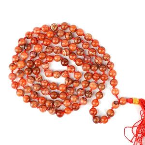 Collier Mala en Cristal de Cornaline, Pierre Naturelle de Guérison pour le Courage et la Vitalité - Product Image 4