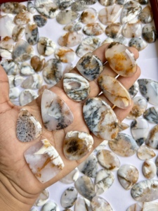 Ágata Dendrítica Natural Pulida, Piedra Preciosa Suelta para la Fabricación de Joyas, Venta al por Mayor - Product Image 3