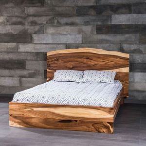 olid Suar Wood <b>Bed</b> <b>Frame</b> Live Edge Wooden <b>Bed</b> Rustic Modern Bedroom Furniture Hotel Villa Indonesia - Product Image 1