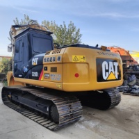 Vente flash : excavatrice CAT 320D d'occasion avec larges plaques de chenilles, d'origine japonaise, excavatrice hydraulique en vente, excavatrice sur chenilles 320D