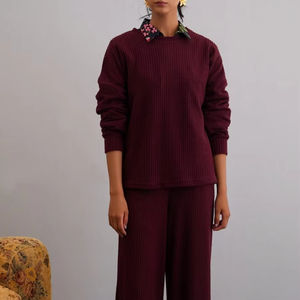 เสื้อสเวตเตอร์คอกลมแขนยาวผ้าฝ้ายแบบสวมหัวมีฮู้ดไซส์ใหญ่พิเศษกันลมสีทึบดีไซน์แบบ100% - Product Image 4