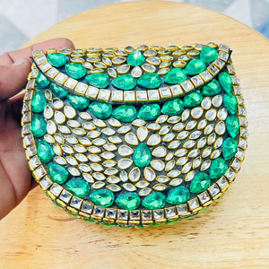traditional mosaic clutch <b>bag</b> with detailed craftsmanship Handmade Evening Clutches for Women's Celebrations By HAND MADE CRAFT - Product Image 2