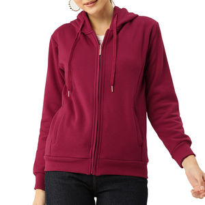 Sudadera con Capucha Informal Personalizada para Mujer, con Cierre, Ajustada, Cómoda, Transpirable, con Cordón, 100% Algodón, Felpa, para Invierno y Otoño - Product Image 1