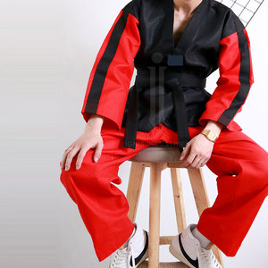 OEM Venta caliente de algodón de manga larga Taekwondo Uniforme Artes Marciales Uniforme de Taekwondo al por mayor - Product Image 2