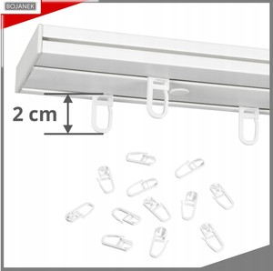 Juego de Rieles de Techo Bojanek, Completamente Blancos con Cubierta, 2 Canales, Perfil de PVC, Kit de Instalación de Iluminación Moderna para Oficina, Ligeros - Product Image 3