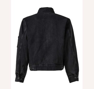 Veste de travail en toile formelle en gros, fermeture éclair, logo brodé personnalisé sur le devant, lavée - Product Image 2