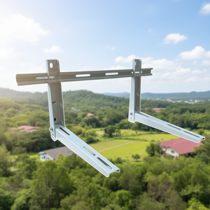 Adjustable 780x365x450mm Galvanized Steel Bracket for External Air Conditioner 1.5 mm TUV Certified Screws 120kg Hooks <b>Rails</b> - Product Image 3