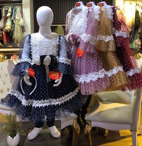 Vestido Bajra con bordado Floral para niñas recién nacidas, pantalones cortos de tela de satén para fiesta con manga corta, conjunto de diadema para primavera - Product Image 1