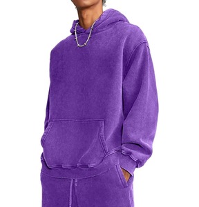Sudadera con Capucha Unisex de Alta Calidad Hecha en Pakistán 2025, Estilo Vintage Desgastado por el Sol, 100% Poliéster, Bordada para Invierno - Product Image 4