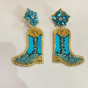 Pendientes de aro de moda con cuentas de verano hechos a mano 14K 24K chapado en oro rosa para fiestas y ocasiones de regalo - Product Image 3