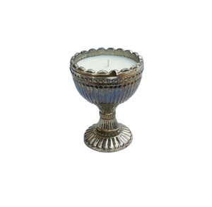 Lujo decorativo hecho a mano de plata personalizado redondo al por mayor vela tarro vacío Vintage Metal elegante único vela tarro - Product Image 6