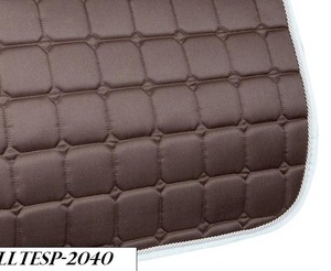 Tapis de selle anglais en polyester de coton de qualité supérieure brun foncé rembourré en mousse souple pour un confort de conduite longue distance - Product Image 3