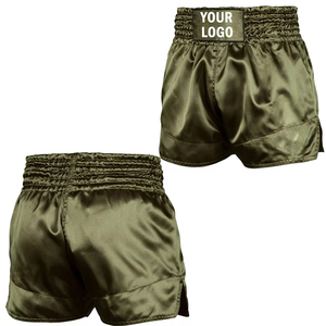 Short surdimensionné pour hommes de haute qualité Factory Direct Short de boxe respirant avec motif brodé couleur unie - Product Image 4