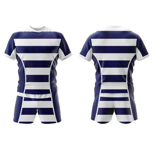 Uniforme de rugby 100% polyester respirant, séchage rapide, grande taille, imprimé, personnalisé, sublimé, durable, évacuation de l'humidité, unisexe, adulte - Product Image 1