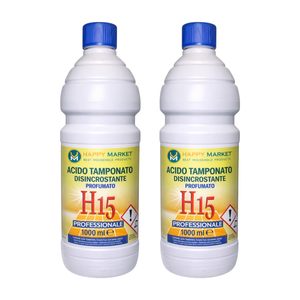 HM H15 Détartrant WC liquide acide parfumé 2 x 1L (2L) – Puissant décapant de calcaire pour sanitaires et céramiques - Product Image 1