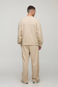 Sweat-shirt d'hiver uni en coton 100% 370 g/m², coupe-vent, col rond, molleton écologique, directement de l'usine - Product Image 2