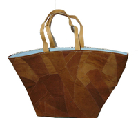 Große Damen-Tragetasche mit Individuell Bedrucktem Logo, Geometrischem Design, 100% Canvas, Kilim Durries Ledergriff, Leichtgewichtig und Wiederverwendbar