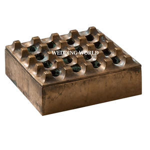 Conjunto Personalizado Acabado De Dos Ceniceros De Metal Forma Cuadrada Venta Al Por Mayor De Lujo Dieciséis Cenicero De Rejilla Cenicero Al Por Mayor - Product Image 2