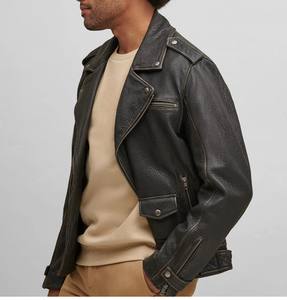 Chaqueta de cuero para hombre de diseño superior 100% de alta calidad con forro edredón de manga completa a un precio razonable diseño personalizado disponible - Product Image 3