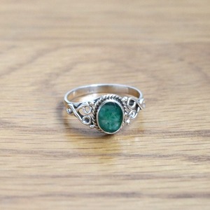 925สเตอร์ลิงเงินสปินเนอร์มรกตเครื่องประดับแฮนด์เมดแหวนอินเดียพลอยธรรมชาติคุณภาพสูง925แข็งแหวนประทับ - Product Image 3