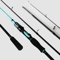 Canne à pêche en fibre de carbone de 2,4 m pour calamar, eging, eau salée, ultra-légère, haute sensibilité, avec poignée OEM en EVA et guides en céramique, fente arrière