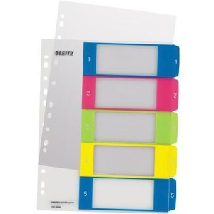 Leitz WOW DIN <b>A4</b> Extra Wide Multicolor Polypropylene File <b>Folder</b> Accessories Register 1-5 LEITZ - Product Image 1