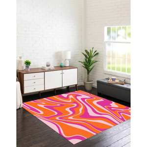 Vivid Color Printed <b>Rug</b>: Modern, Popular, Decorative, Bathroom, Psychedelic,<b>Chenille</b> <b>Rug</b> - Product Image 2