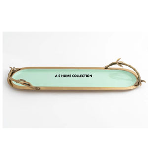 Dernier style élégant en métal aluminium avec miroir en verre forme ronde décoration unique plateau de service à bon prix - Product Image 4