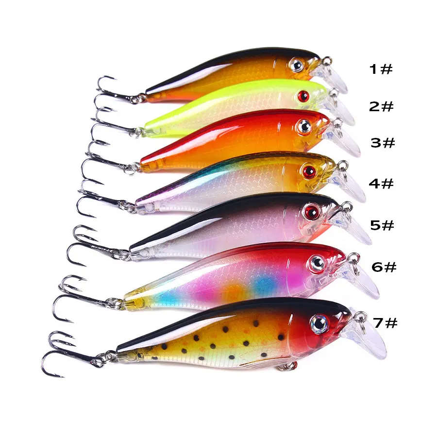 Toptan 9cm 12g balıkçılık Lures yüzer Minnow balıkçılık Bait yapay sert yem Crankbait Wobblers plastik olta takımı